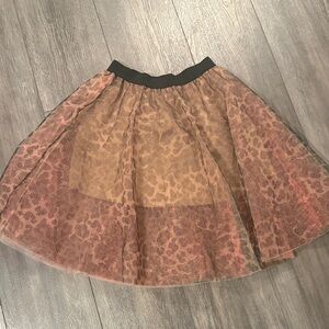 Leopard Print Tulle Skirt